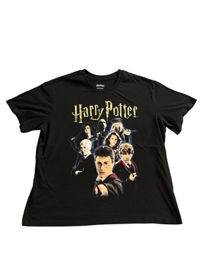 Harry Potter Character Collage Graphic Tee Black XXL Movie Shirt